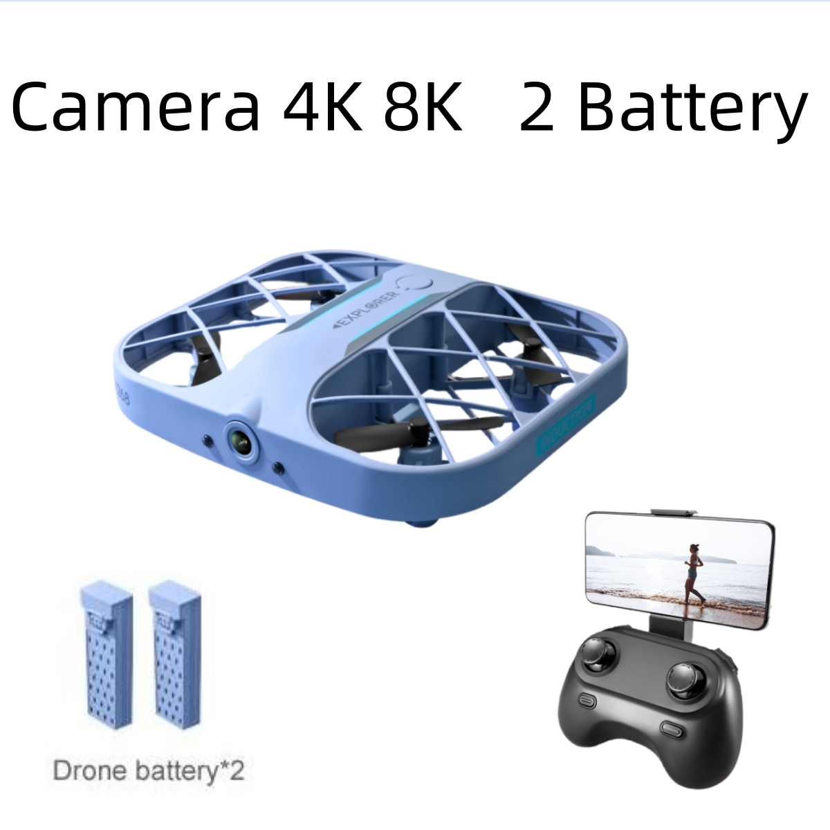 Drone Kit With Camera - JJRC H107 FPV RC Drone with