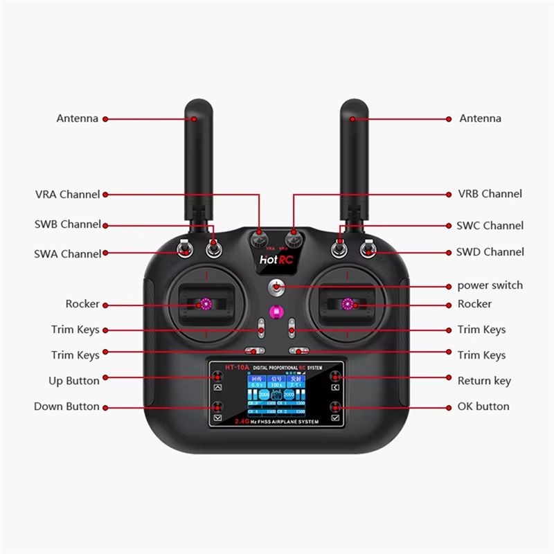 HOTRC HT-10A 2.4Ghz 10CH Remot - Drone Kit Beginner review and price