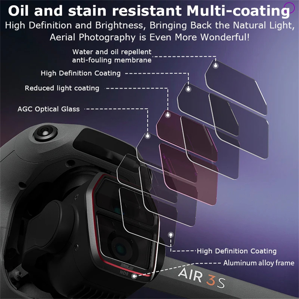 For DJI Air 3S Camera Lens Fil - Drone Kit Waterproof review and price