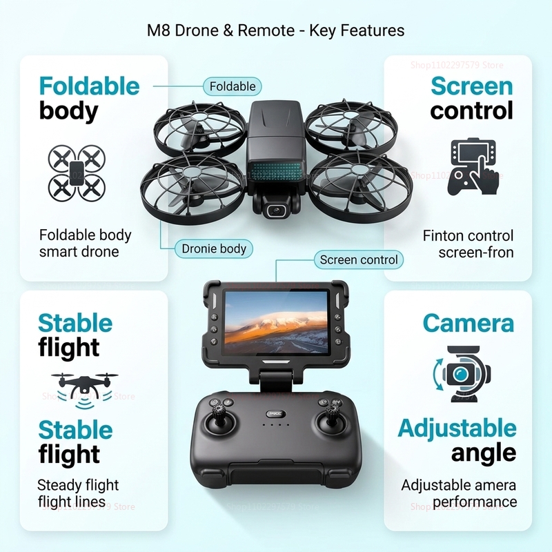 New Drones M8 GPS 8K Professio - Drone Kit With Camera review and price