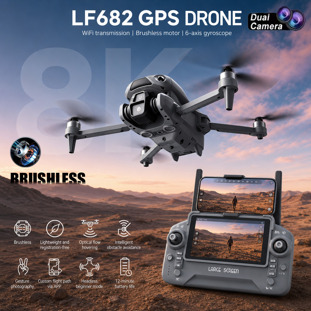 New LF682 Drone 8K Dual Camera - Drone Kit With Camera review and price